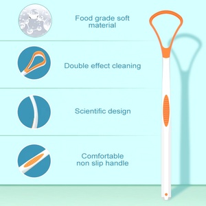 Approved Custom Disposable Plastic Silicone Tongue Cleaner Scraper Brush Bulk Item - Product Image 2