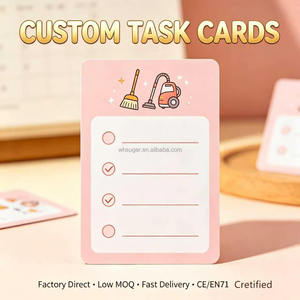 Cartes de tâches mignonnes personnalisées |   Cartes de liste de tâches personnalisées pour la maison, pour les enfants et la famille - Product Image 3