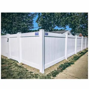 No-crack White PVC Vinyl Fence Panel Board Privacy Fencing Gate