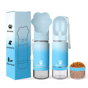 2024 Premium 14oz Paw <span class=keywords><strong>Print</strong></span> <span class=keywords><strong>Dog</strong></span> Water Bottle 304 Stainless Steel Inclui Food Bowl para Caminhadas Camping - Product Image 1