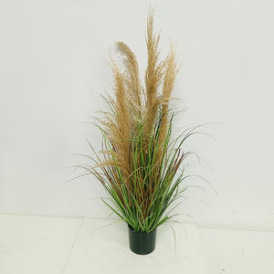 Grande herbe de la <span class=keywords><strong>pampa</strong></span> artificielle dans un pot de sol, plantes artificielles réalistes en roseau pour la décoration d'angle de salon et la mise en scène de la maison - Product Image 5