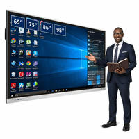 Pantalla Interactiva Inteligente de 86 Pulgadas, 4K LED IR, Android Windows, Sistema Operativo Dual, Cámara de 13MP, 1 Año de Garantía, para Salón de Conferencias