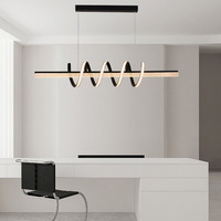 Lampe suspendue linéaire moderne au design original Idéal pour les cuisines modernes Salon Bureau Suspension