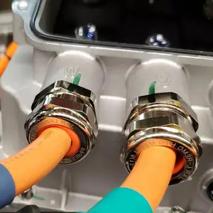 JAR fabricante ip68 hastes elétricas de latão à prova d'água UL 94V-0 entrada de metal metrico banhado a níquel para cabos