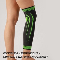 Manchon de compression mollet en nylon souple et élastique VBOSI, respirant, tricoté, soutien complet du genou, protège-jambes antidérapant pour l'entraînement sportif