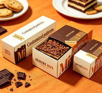 Boîte à tiroir en carton de qualité alimentaire, logo personnalisé imprimé, emballage pour tiramisu, pâtisserie au chocolat, dessert, pour boulangerie