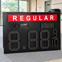 Affichage numérique des prix du carburant, personnalisé, extérieur, étanche, panneau d'affichage LED pour station-service, paiement en espèces ou par carte, changeur électronique de prix
