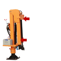 Mini-grue hydraulique mobile à rotation simple avec système de levage et d'abaissement cantilever pour chargement et déchargement sur camion