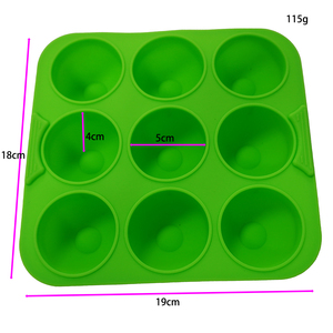 Moule à pain rond en silicone antiadhésif à 9 cavités pour <span class=keywords><strong>hamburger</strong></span>, moule à pain pour la cuisson de petits pains faits <span class=keywords><strong>maison</strong></span> - Product Image 2