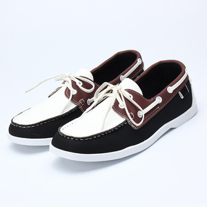 Mocassini da <span class=keywords><strong>Uomo</strong></span> Bicolore in PU con Occhielli Metallici, Allacciati o Slip-on, <span class=keywords><strong>Scarpe</strong></span> Basse Classiche Casual da Passeggio, OEM ODM Ingrosso - Product Image 2