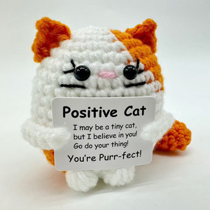 Decorazione per la casa di energia positiva <span class=keywords><strong>e</strong></span> regali per la festa di Natale ornamento di bambola di gatto divertente fatto a mano - Product Image 2