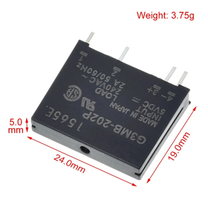 โมดูลโซลิดสเตตรีเลย์ 5V 12V 24V DC-AC รุ่น <span class=keywords><strong>G3MB</strong></span>-<span class=keywords><strong>202P</strong></span> <span class=keywords><strong>G3MB</strong></span> <span class=keywords><strong>202P</strong></span> แบบ PCB SIP SSR AC 240V 2A พร้อมวงจรต้านทาน Snubber - Product Image 4