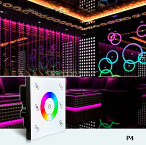 P4 + T4 DC12V-24V RF điều khiển từ xa Touch Panel Led điều khiển 12V 24V 4 kênh 4A RGB RGBW LED ánh sáng controllerfor dải ánh sáng - Product Image 3