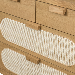 Coffre en bois massif tressé en rotin de style <span class=keywords><strong>nordique</strong></span> vintage, armoire de rangement simple, pour usage domestique - Directement de l'usine, personnalisable - Product Image 5