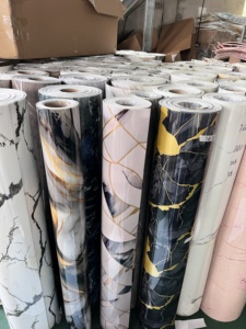 Yüksek kaliteli kendinden yapışkanlı 30*60 cm dekoratif soyma ve yapıştırma mermer duvar çıkartmaları - Product Image 2