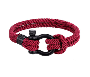 Pulsera de moda con dije de cuerda milanesa en bloques de color, con hebilla deportiva en forma de U, chapada en plata de acero inoxidable, superventas para exteriores. - Product Image 2