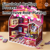 Ensemble de construction de maison en chocolat miniature de haute qualité, jouet éducatif pour enfants, jouet DIY
