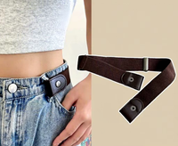 Ceinture élastique invisible réglable sans trous en alliage, style militaire, amincissante pour la taille, pour jeans Zhejiang, réduction de taille