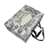 Boîte en carton rigide avec poignée pour emballage de draps de lit personnalisés pour la maison, nouvelle collection 2022, boîte à vêtements