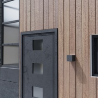 Lampe murale solaire à LED moderne et simple, cube blanc chaud, luminaires extérieurs pour décoration de jardin alimentés par panneau solaire