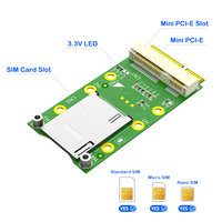 محول ميني PCI-E مع فتحة لبطاقة SIM لدعم وحدات 3G و4G وLTE وWWAN، يدعم بطاقات SIM القياسية/الصغيرة/النانو
