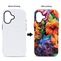 Coques de téléphone vierges 2-en-1 pour sublimation 3D, robustes, pour iPhone 17, 16, 15 Pro Max