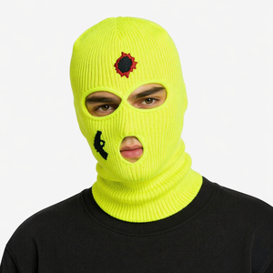 Gorros de punto cortavientos para motocicleta, pasamontañas personalizados para hombre, cálidos, bordados, gorros de invierno de punto con 3 agujeros, máscara de esquí - Product Image 6