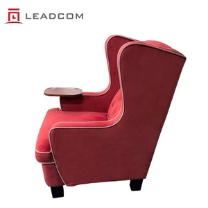Poltrona <span class=keywords><strong>Cinema</strong></span> VIP LEADCOM LS-855 di Lusso Europea con Schienale a Ala e Trapuntatura, Seduta da Teatro Boutique con Tavolino Integrato in Legno - Product Image 3
