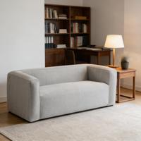 Canapé gonflable moderne bleu en PVC écologique avec cadre en bois, logo personnalisé, portable pour l'extérieur et le salon, 93x66x78cm