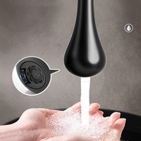 Robinet de lavabo à capteur intelligent moderne en laiton robinets d'évier à eau froide chaude mélangée sans contact lavabo plafond robinet de salle de bain