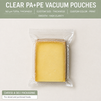 Sac plastique sous vide durable de qualité alimentaire, composite PE PA, 160 microns, transparent brillant, pour l'emballage et le stockage de viande et de fromage en supermarché