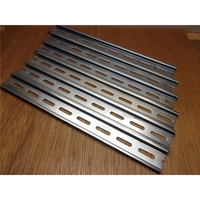 (Paq. de 6) Riel Portacables Ranurado de 12 Pulgadas para Montaje DIN, 35 x 7.5 mm, Acero Galvanizado