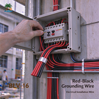 Fil électrique multibrin en aluminium isolé PVC Yedao BLV-16 16mm² rouge-noir, tension nominale 750V, -5~+70°C pour applications électriques de bâtiment