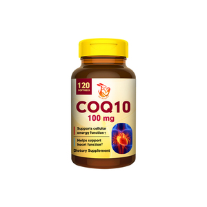 Gélules de CoQ10 personnalisées en usine avec coenzyme pour stimuler la santé cardiaque, soutenir la fonction énergétique cellulaire, capsules molles sans gluten - Product Image 1