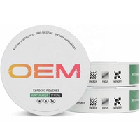 Sachets Oraux Personnalisés OEM en Gros, Sachets Énergétiques Sans Nicotine, Sachets Nootropiques Alpha-GPC L-Théanine pour la Concentration, 20 Sachets par Boîte