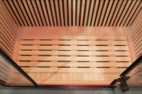 Sauna infrarouge à panneaux de carbone pour 2 personnes, faible EMF, en bois de pruche noir, pour intérieur
