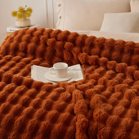 Couverture en polaire 3D pour canapé, douce et moelleuse, couverture blanche mignonne pour canapé, lit, décoration de chambre, couverture nuageuse luxueuse et confortable