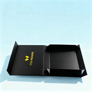 Petite boîte d'emballage magnétique pliante enduite de luxe personnalisée de haute qualité pour ordinateur <span class=keywords><strong>portable</strong></span> avec fonction haut de gamme en relief - Product Image 2