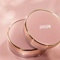 Pot de crème cosmétique de luxe en plastique rose PETG de 15g, 30g, 50g pour soins personnels, crème visage et corps avec couvercles