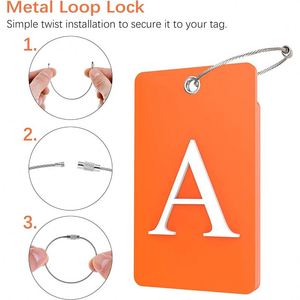 Étiquettes de bagages souples et réutilisables en silicone, porte-nom d'identification lumineux pour valise de voyage - Product Image 2