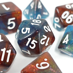 Jeu de 7 dés polyédriques millions d'étoiles du MDN personnalisés pour donjons et dragons Accessoires de jeux de rôle - Product Image 5