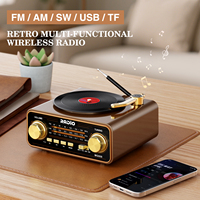 Enceinte sans fil avec radio AM/FM/SW, batterie rechargeable, lecteur MP3 avec lecteur de carte USB et carte TF, en plastique