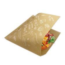 Sac en papier kraft triangulaire plat personnalisé avec logo imprimé, pochette de 5,9x5,9 pouces pour sandwich, gaufre, pain, doner, sushi, sucre, double compartiment - Product Image 2