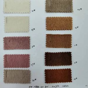 620 g/<span class=keywords><strong>m</strong></span> 51 Lana 10Alpaca 31 viscosa 8nylon Lana larga sensación abrigo de lana de un solo lado tela - Product Image 4