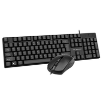 Ensemble clavier et souris filaires USB 104 touches, dispositif d'entrée pleine taille pour ordinateur de bureau, ordinateur portable et travail de bureau