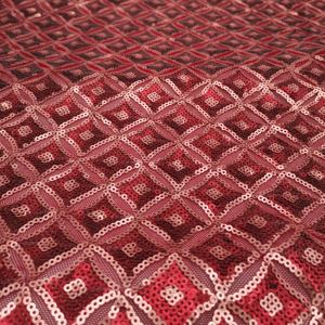 Tela de Encaje Negro con Lentejuelas de Seda Profesional Estilo Marroquí para Vestidos - Product Image 3