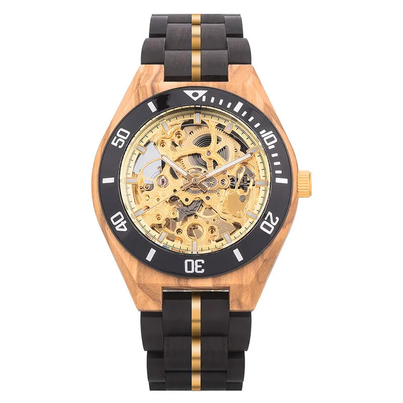 Bobobird Custom wood man Customized logo luxury mechanical minimalist private label oem chronograph watch