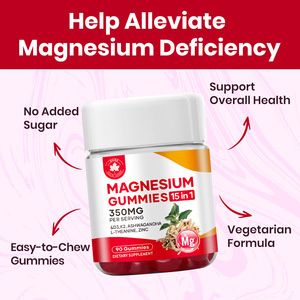 Gomme al Glicinato di Magnesio con Vitamina D3 e K2 15-in-1 per Adulti, Miglioramento della Densità Ossea, Gomme Funzionali, 90 Pezzi - Product Image 3