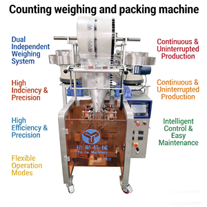 Máquina de Pesaje, Conteo y Empaquetado Vertical para Tornillos, Ferretería, Plástico Granular, Piezas de Goma,/Máquina Empacadora de Bolsas - Product Image 1