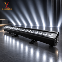 Lot de 18 barres LED étanches 10W à contrôle de pixels, projecteur mural à effet IP65 DMX blanc/jaune pour éclairage de scène extérieur